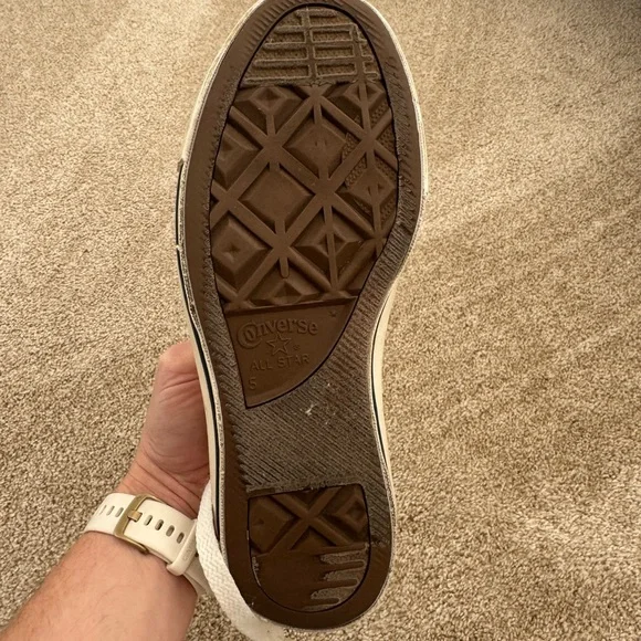 Converse High-Top Sneakers - Cream and Red - Picture 3 of 4